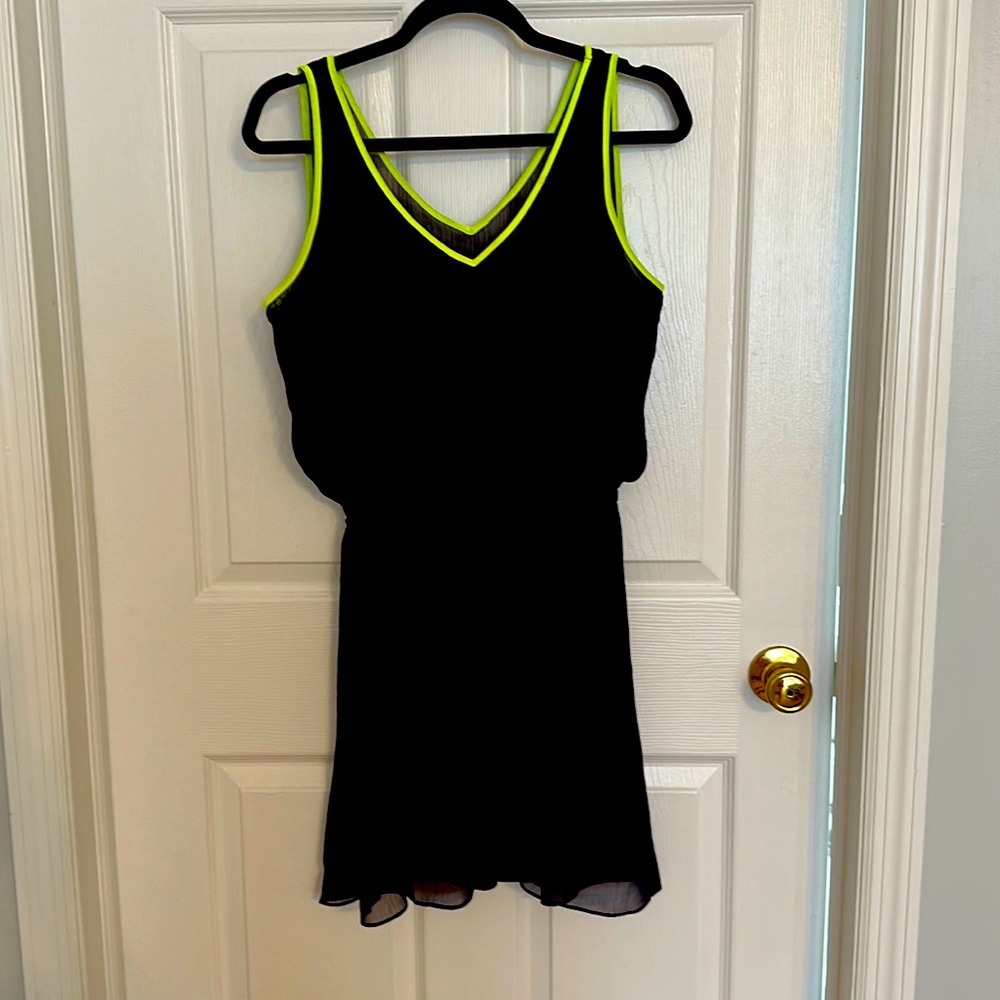 Express eggplant color dress with built in lining